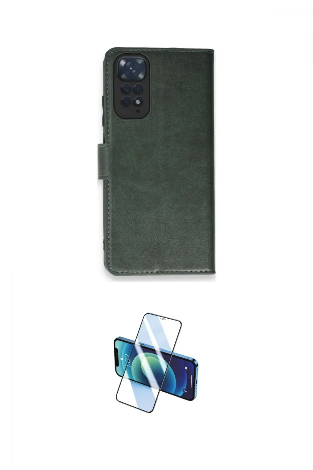 ieg™ Redmi Note 11 Pro Kılıf Siluet Işık Serisi - Siyah 3D Antistatik Cam Ekran Koruyucu
