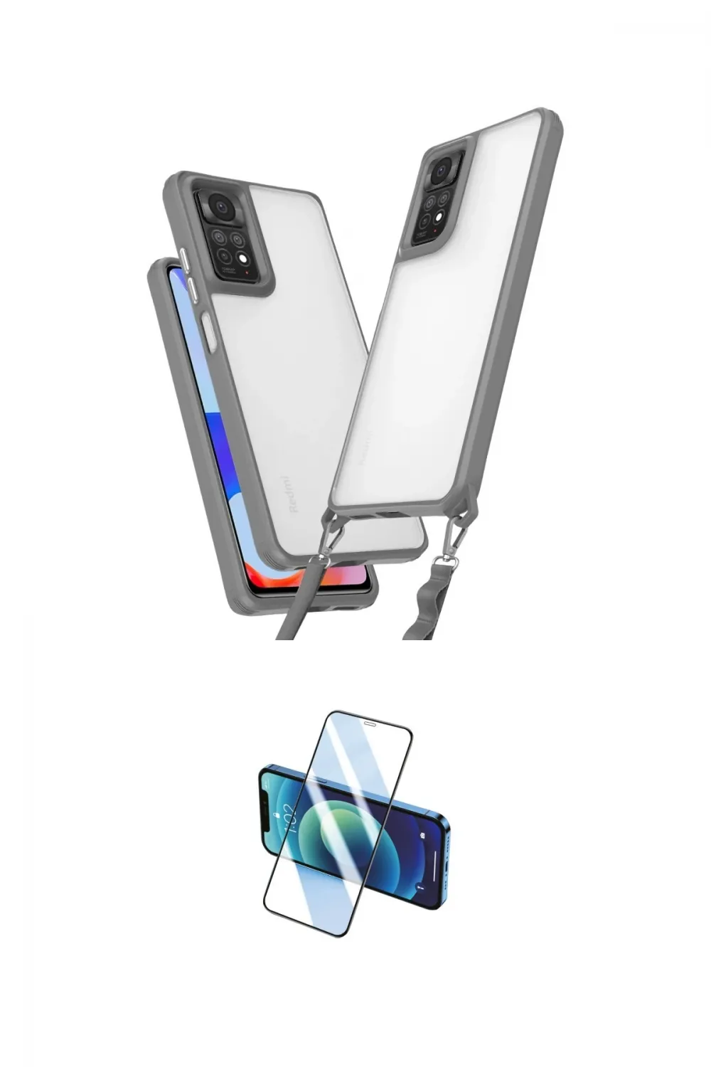 ieg™ Redmi Note 11 Pro Kılıf Ufuk Klasik - Siyah 3D Antistatik Cam Ekran Koruyucu
