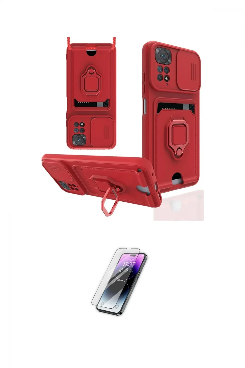 ieg™ Redmi Note 11 Pro Kılıf Vadi Form Prime - Şeffaf Pasifik Cam Ekran Koruyucu