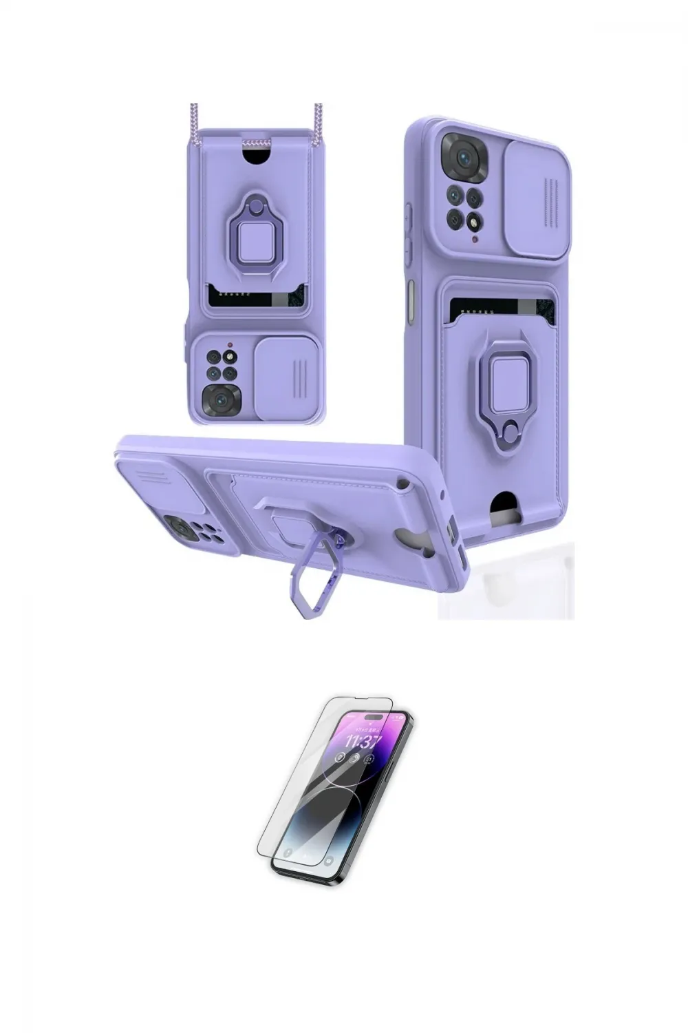 ieg™ Redmi Note 11 Pro Kılıf Vadi Form Prime - Şeffaf Pasifik Cam Ekran Koruyucu