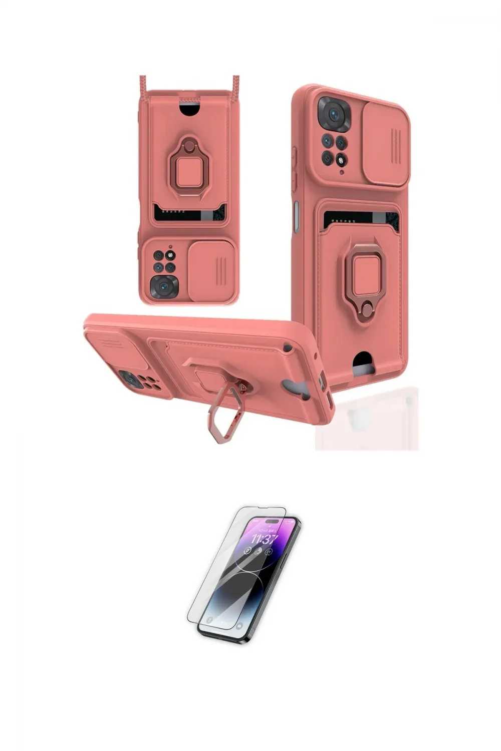 ieg™ Redmi Note 11 Pro Kılıf Vadi Form Prime - Şeffaf Pasifik Cam Ekran Koruyucu