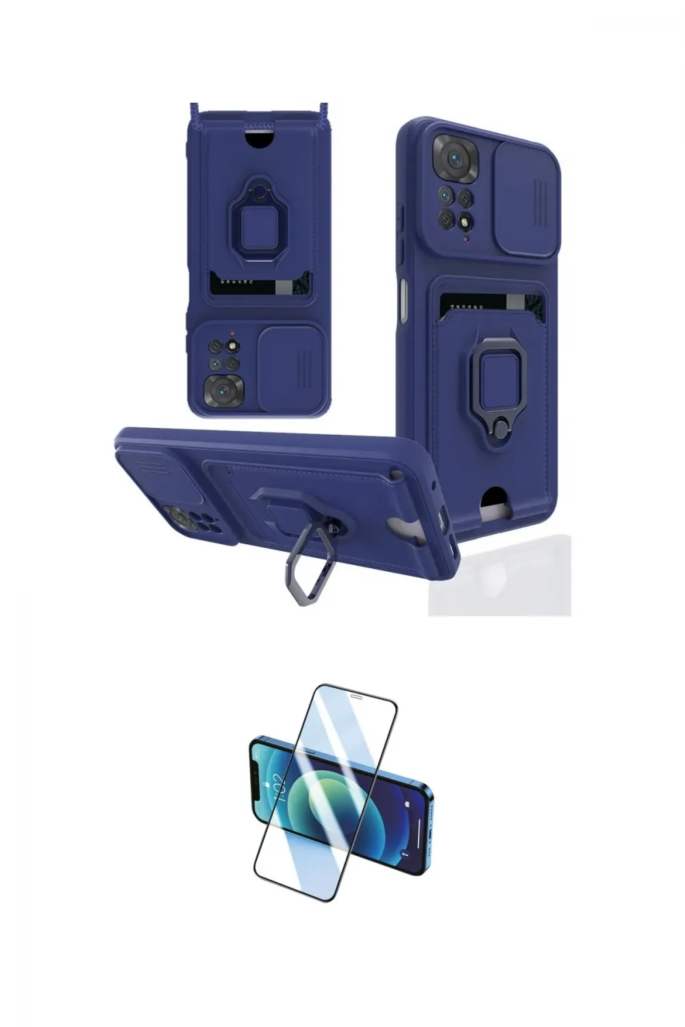 ieg™ Redmi Note 11 Pro Kılıf Vadi Form Prime - Siyah 3D Antistatik Cam Ekran Koruyucu