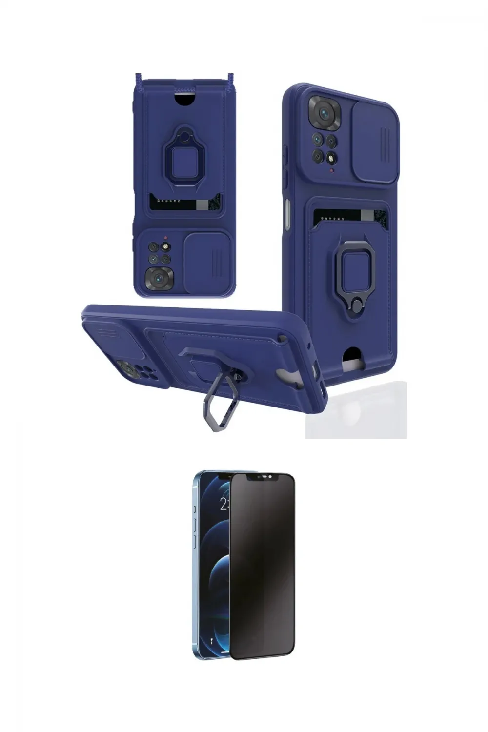 ieg™ Redmi Note 11 Pro Kılıf Vadi Form Prime - Siyah 3D Antistatik Hayalet Cam Ekran Koruyucu