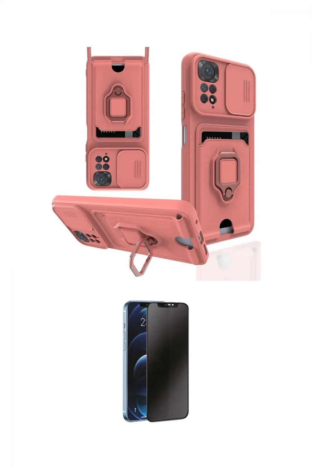 ieg™ Redmi Note 11 Pro Kılıf Vadi Form Prime - Siyah 3D Antistatik Hayalet Cam Ekran Koruyucu