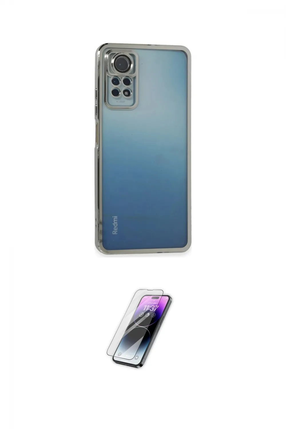ieg™ Redmi Note 11 Pro Kılıf Vadi Minimal - Şeffaf Pasifik Cam Ekran Koruyucu