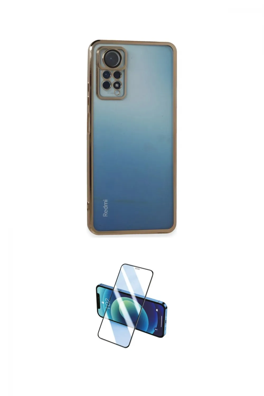 ieg™ Redmi Note 11 Pro Kılıf Vadi Minimal - Siyah 3D Antistatik Cam Ekran Koruyucu