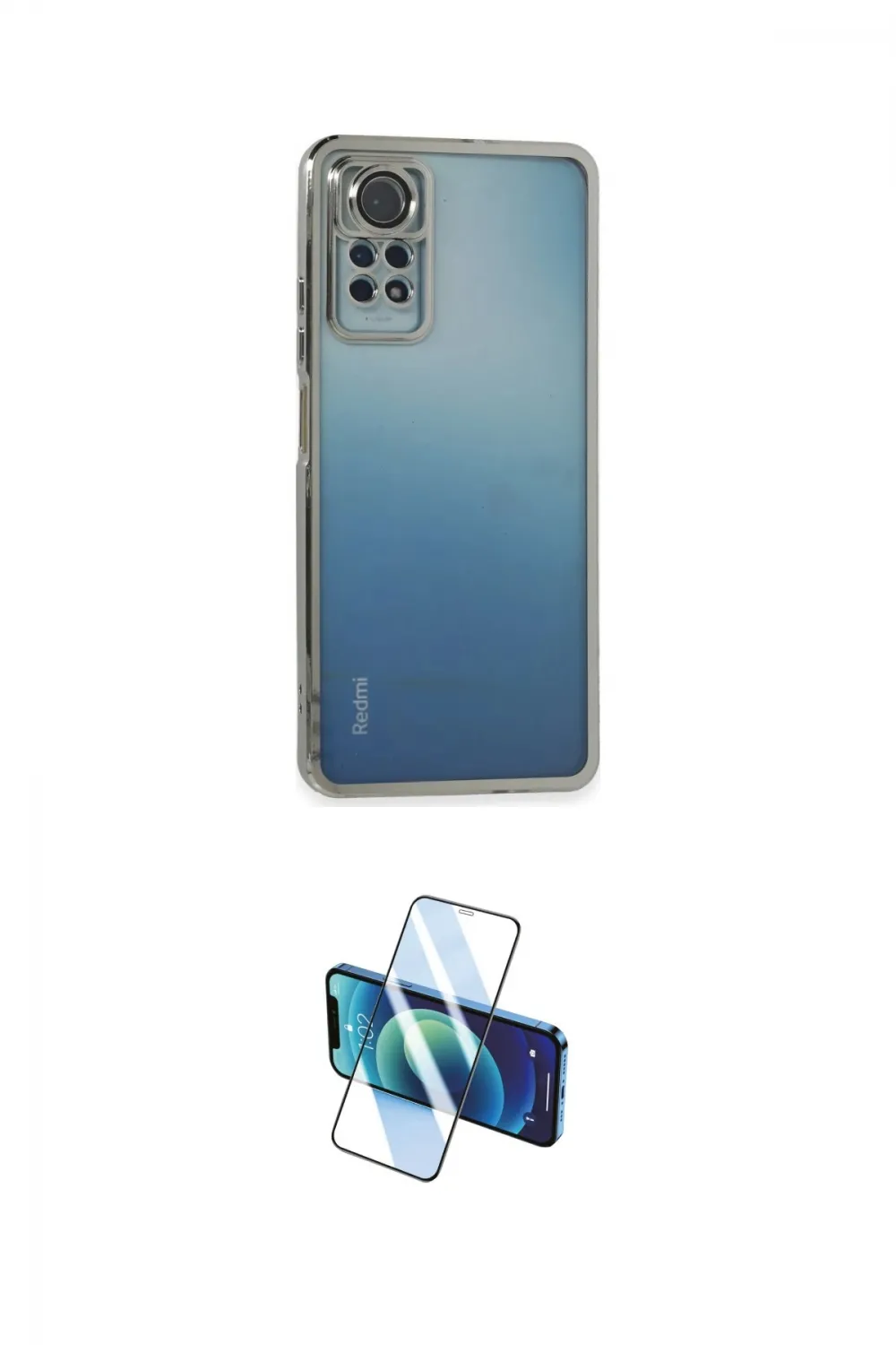ieg™ Redmi Note 11 Pro Kılıf Vadi Minimal - Siyah 3D Antistatik Cam Ekran Koruyucu