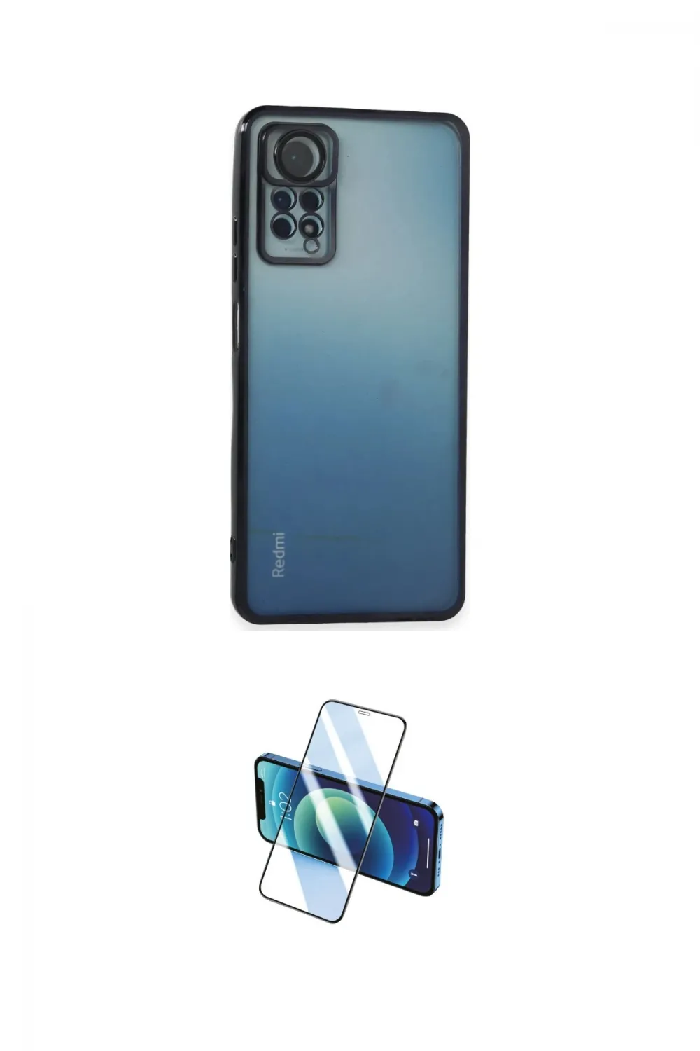 ieg™ Redmi Note 11 Pro Kılıf Vadi Minimal - Siyah 3D Antistatik Cam Ekran Koruyucu
