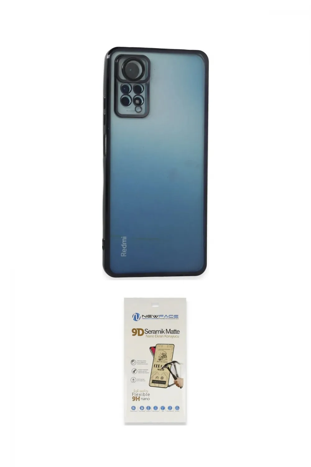 ieg™ Redmi Note 11 Pro Kılıf Vadi Minimal - Siyah Mat Seramik Nano Ekran Koruyucu