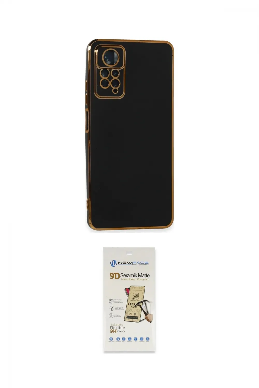 ieg™ Redmi Note 11 Pro Kılıf Yankı Serisi - Siyah Mat Seramik Nano Ekran Koruyucu