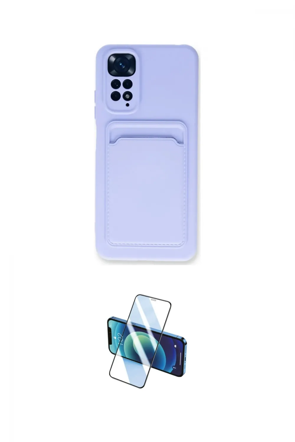 ieg™ Redmi Note 11S Kılıf Vadi Çizgi Prime - Siyah 3D Antistatik Cam Ekran Koruyucu