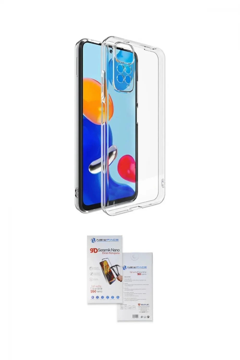 ieg™ Redmi Note 11S Kılıf Zirve Doku - Siyah Seramik Nano Ekran Koruyucu