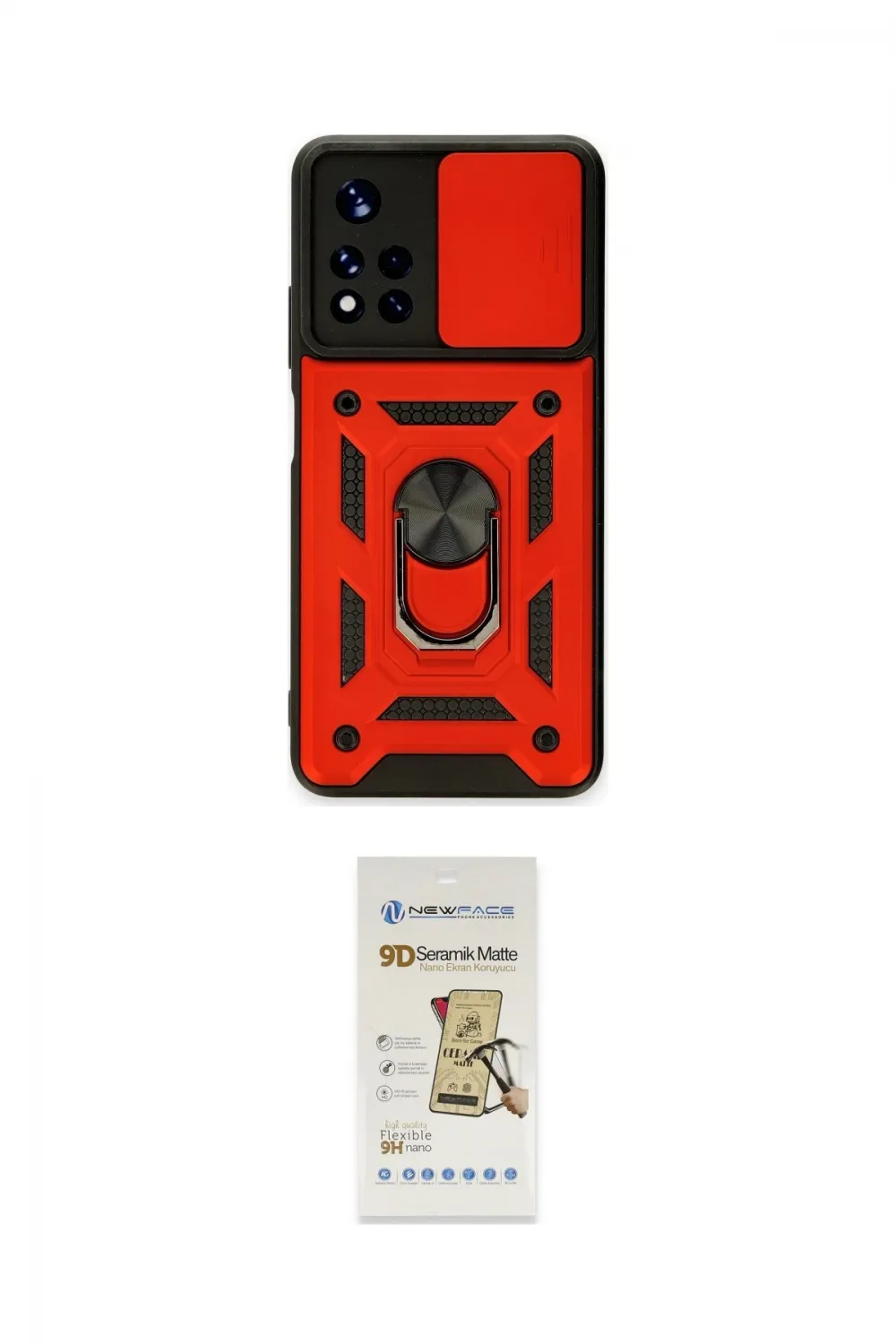 ieg™ Redmi Note 11T Kılıf Ahenk Klasik - Siyah Mat Seramik Nano Ekran Koruyucu