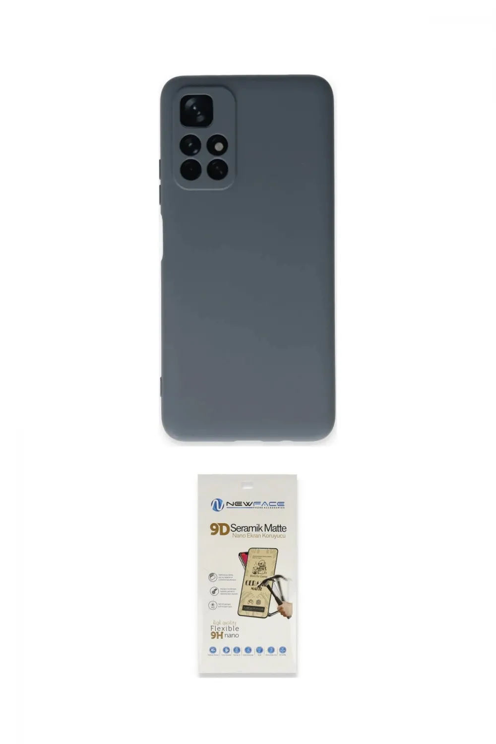 ieg™ Redmi Note 11T Kılıf Ahenk Serisi - Siyah Mat Seramik Nano Ekran Koruyucu
