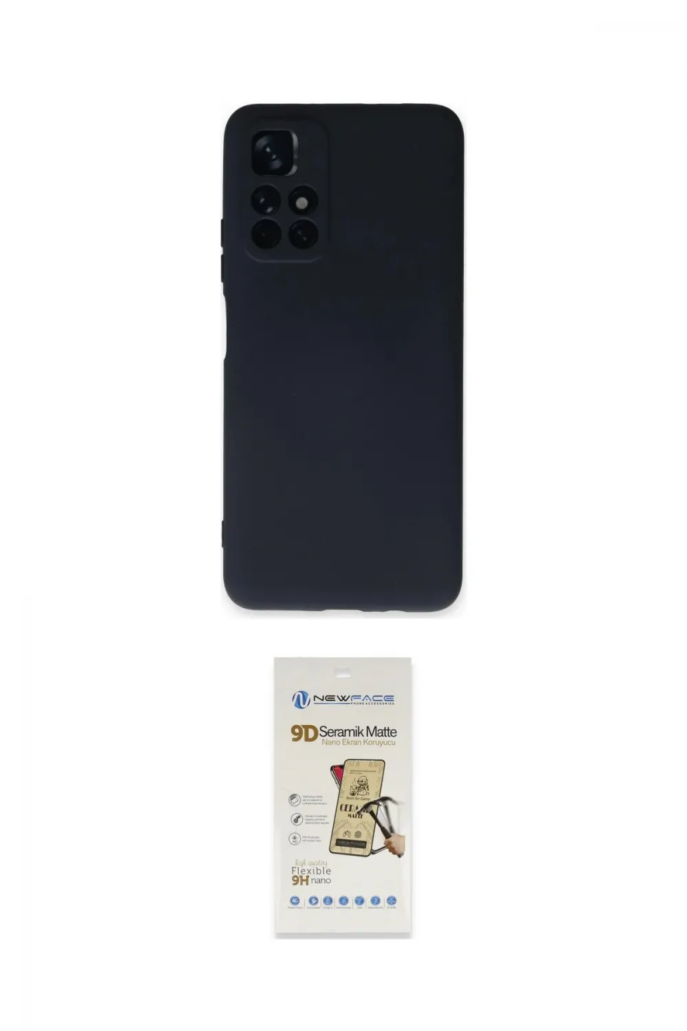 ieg™ Redmi Note 11T Kılıf Ahenk Serisi - Siyah Mat Seramik Nano Ekran Koruyucu