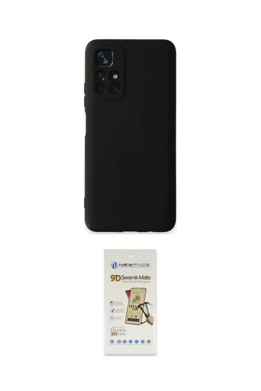 ieg™ Redmi Note 11T Kılıf Ahenk Serisi - Siyah Mat Seramik Nano Ekran Koruyucu