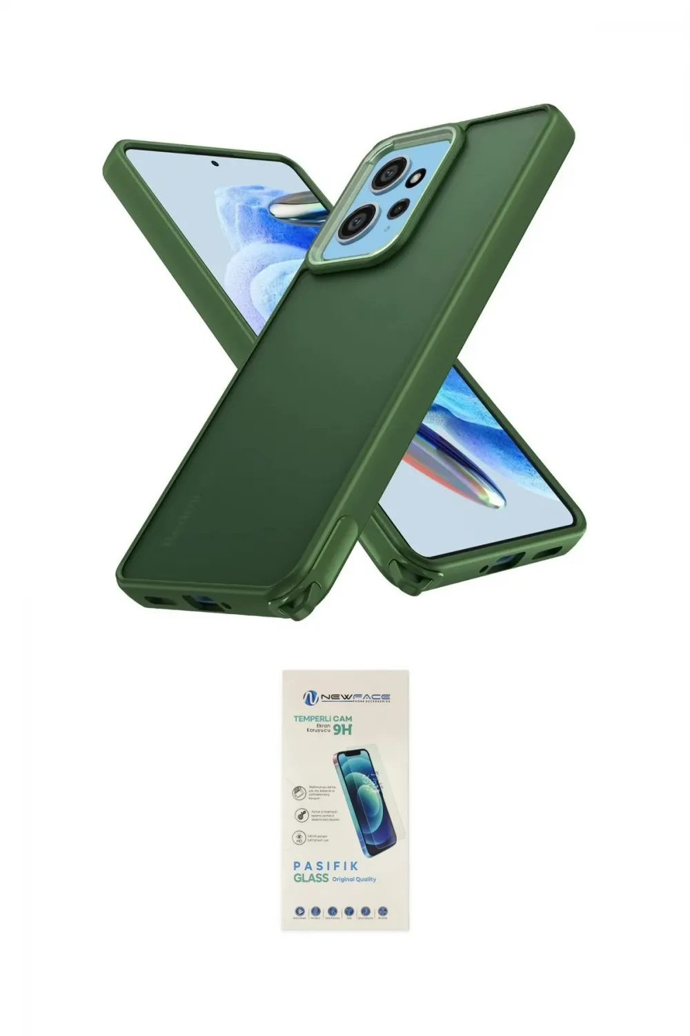 ieg™ Redmi Note 12 4G Kılıf Atlas Form - Şeffaf Pasifik Cam Ekran Koruyucu