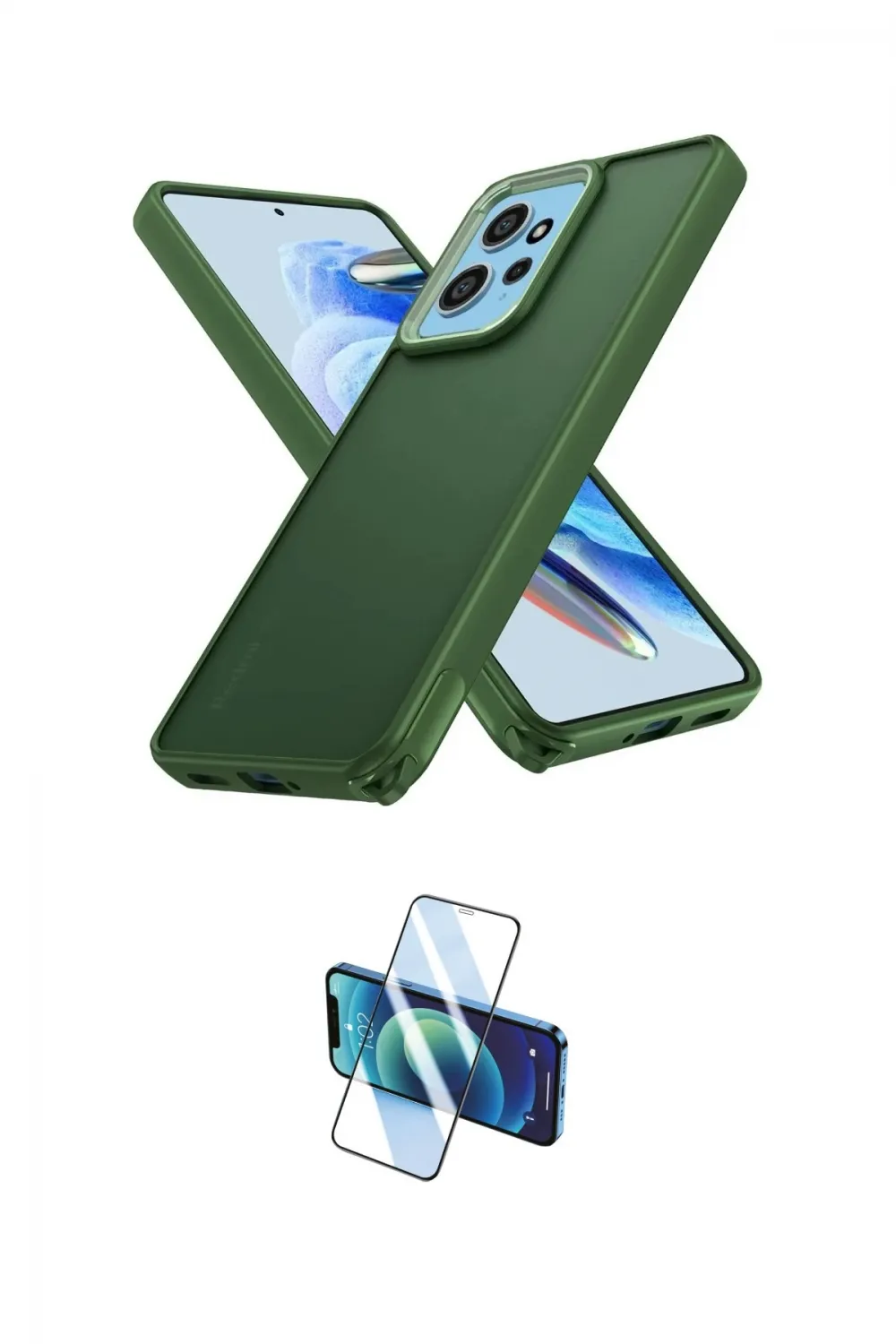 ieg™ Redmi Note 12 4G Kılıf Atlas Form - Siyah 3D Antistatik Seramik Nano Ekran Koruyucu