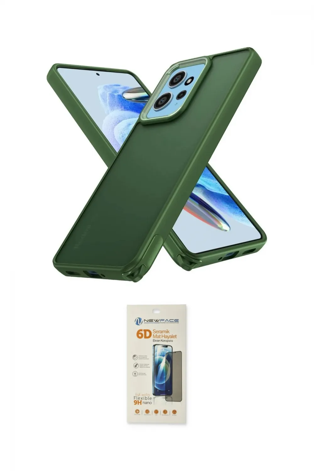 ieg™ Redmi Note 12 4G Kılıf Atlas Form - Siyah 6D Mat Seramik Hayalet Nano Ekran Koruyucu