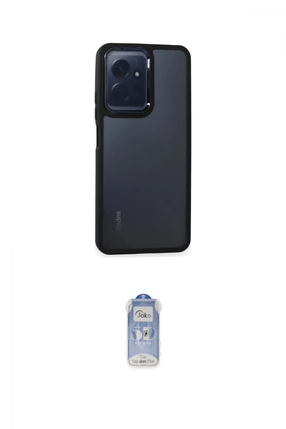 ieg™ Redmi Note 12 4G Kılıf Eksen Doku Prime - Siyah Joko Magic 5D Cam
