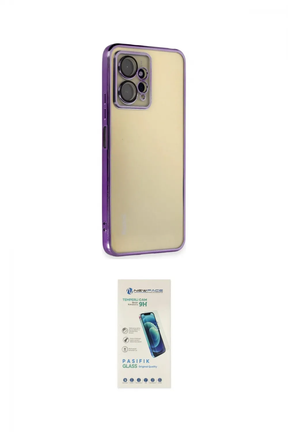 ieg™ Redmi Note 12 4G Kılıf Vadi Minimal - Şeffaf Pasifik Cam Ekran Koruyucu