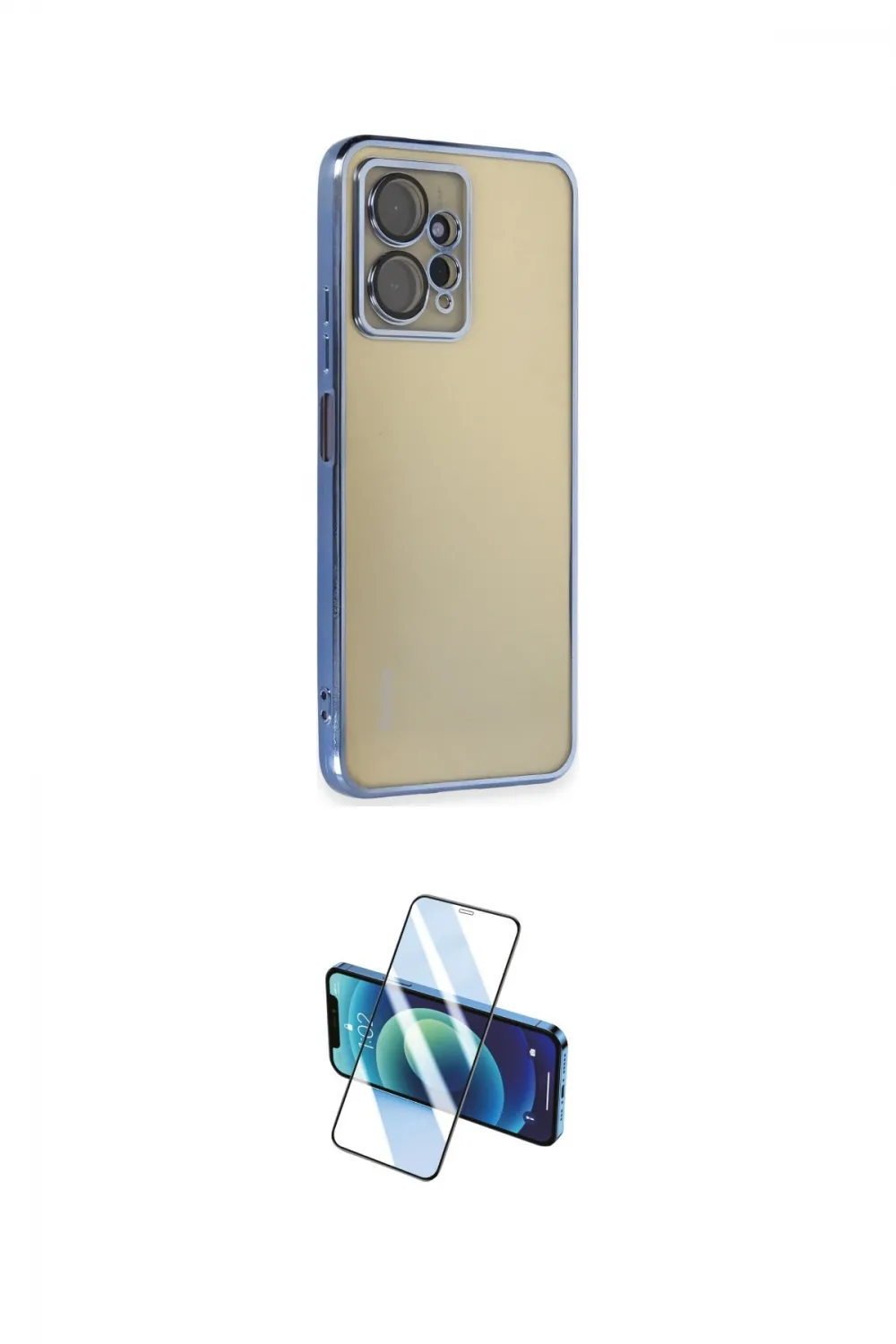 ieg™ Redmi Note 12 4G Kılıf Vadi Minimal - Siyah 3D Antistatik Cam Ekran Koruyucu
