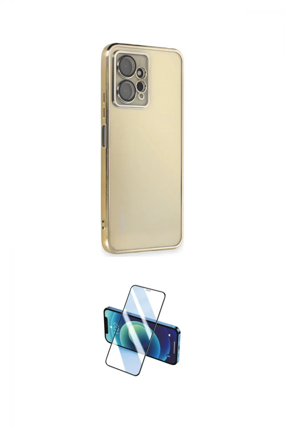 ieg™ Redmi Note 12 4G Kılıf Vadi Minimal - Siyah 3D Antistatik Cam Ekran Koruyucu