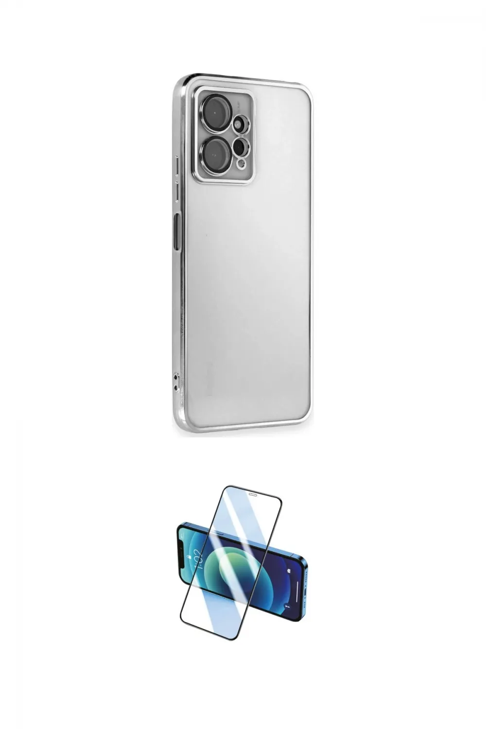ieg™ Redmi Note 12 4G Kılıf Vadi Minimal - Siyah 3D Antistatik Cam Ekran Koruyucu