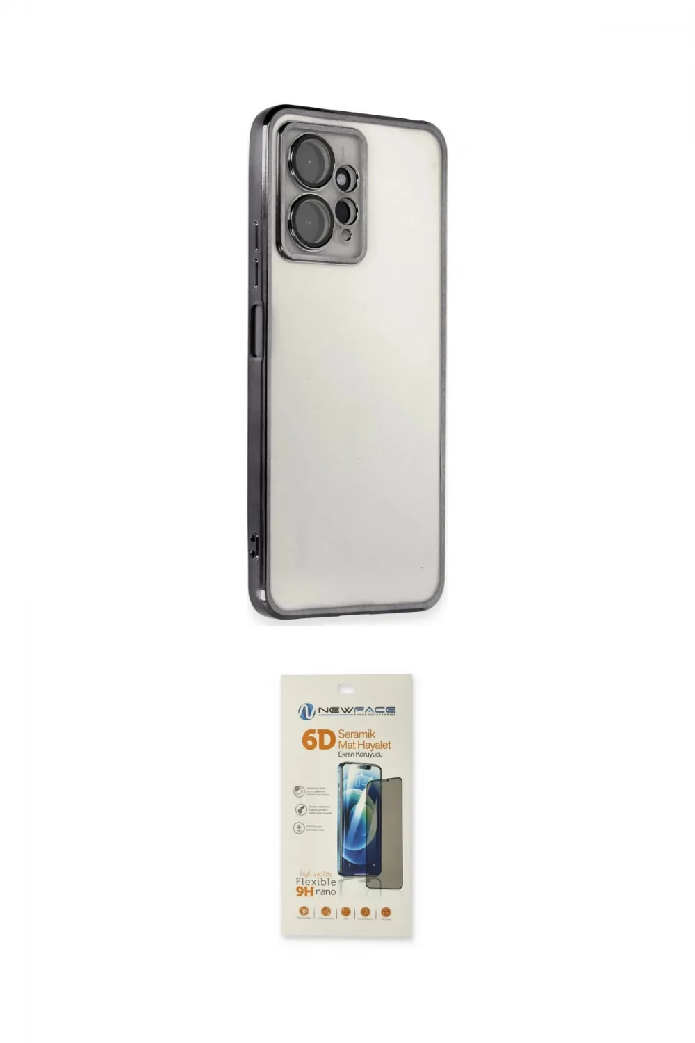 ieg™ Redmi Note 12 4G Kılıf Vadi Minimal - Siyah 6D Mat Seramik Hayalet Nano Ekran Koruyucu