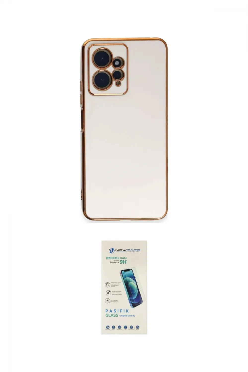 ieg™ Redmi Note 12 4G Kılıf Yankı Serisi - Şeffaf Pasifik Cam Ekran Koruyucu