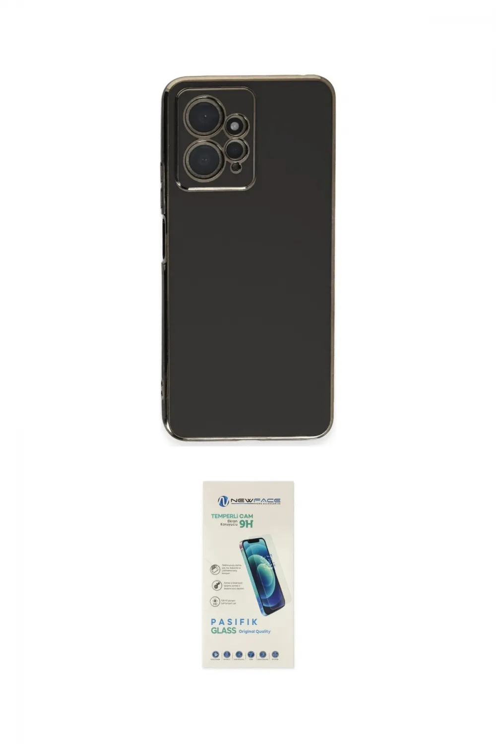 ieg™ Redmi Note 12 4G Kılıf Yankı Serisi - Şeffaf Pasifik Cam Ekran Koruyucu