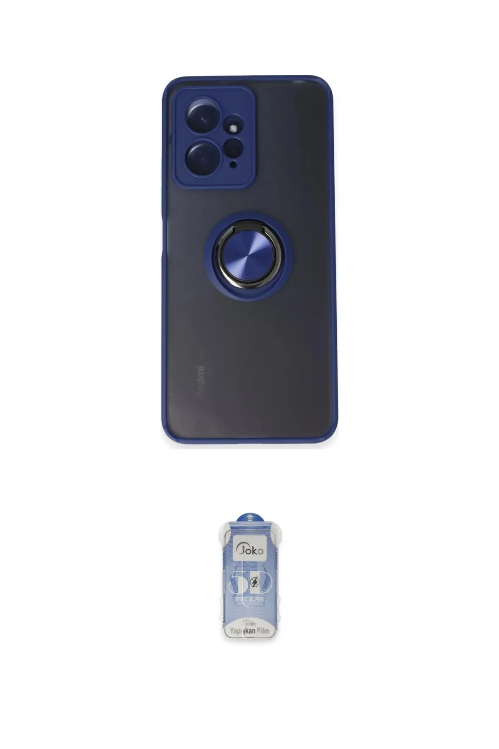 ieg™ Redmi Note 12 4G Kılıf Yörünge Çizgi - Siyah Joko Magic 5D Cam