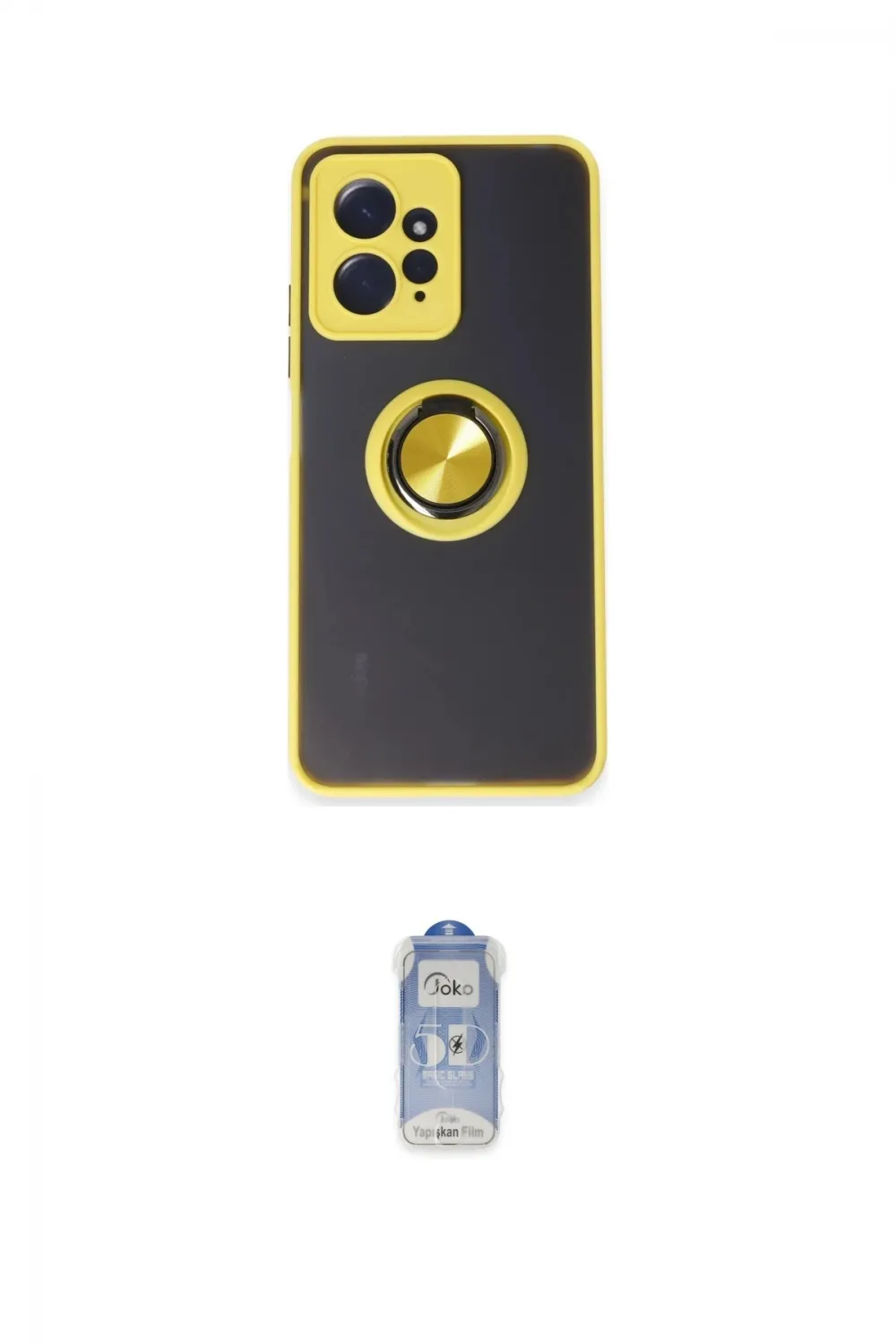 ieg™ Redmi Note 12 4G Kılıf Yörünge Çizgi - Siyah Joko Magic 5D Cam