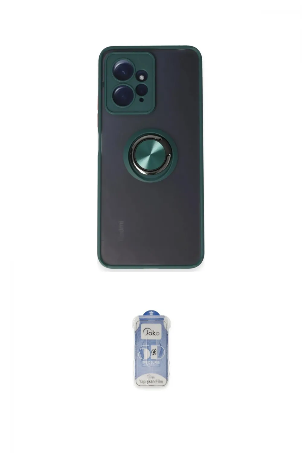 ieg™ Redmi Note 12 4G Kılıf Yörünge Çizgi - Siyah Joko Magic 5D Cam