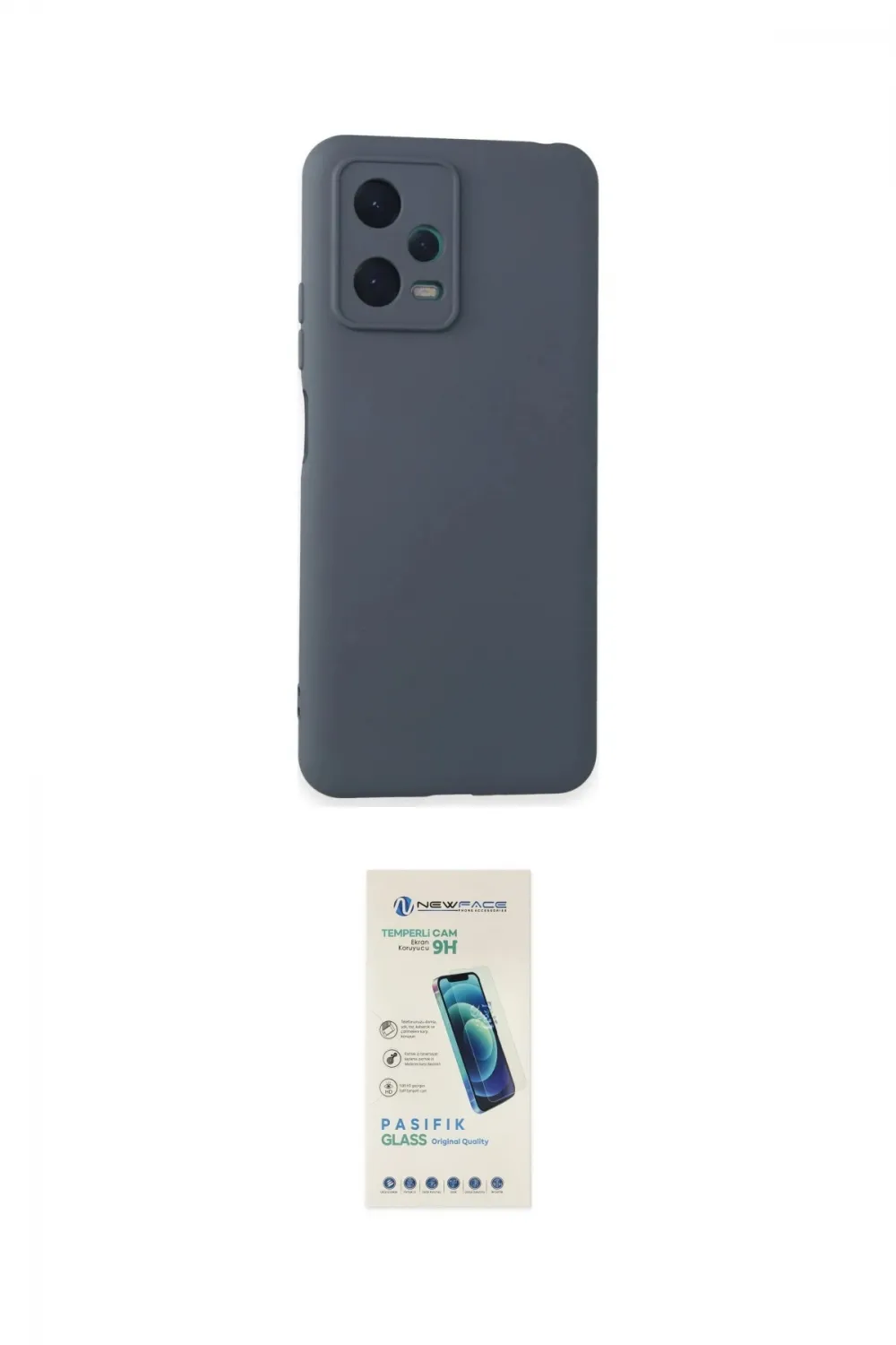 ieg™ Redmi Note 12 5G Kılıf Ahenk Serisi - Şeffaf Pasifik Cam Ekran Koruyucu