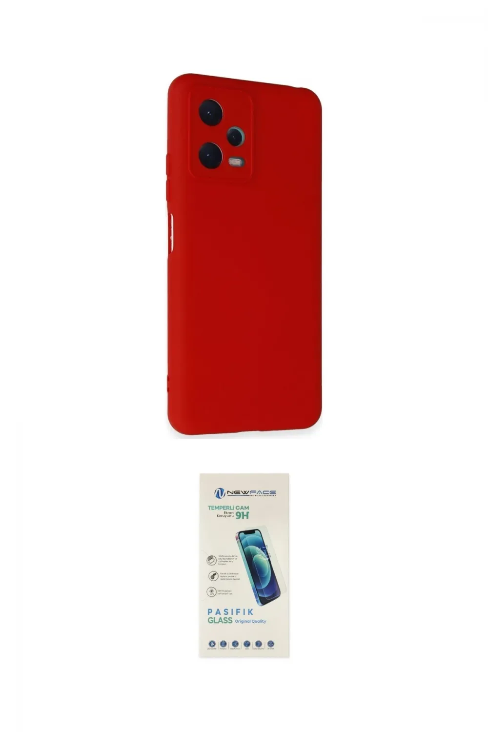ieg™ Redmi Note 12 5G Kılıf Ahenk Serisi - Şeffaf Pasifik Cam Ekran Koruyucu
