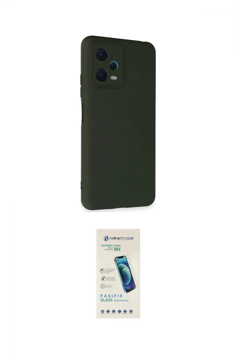 ieg™ Redmi Note 12 5G Kılıf Ahenk Serisi - Şeffaf Pasifik Cam Ekran Koruyucu