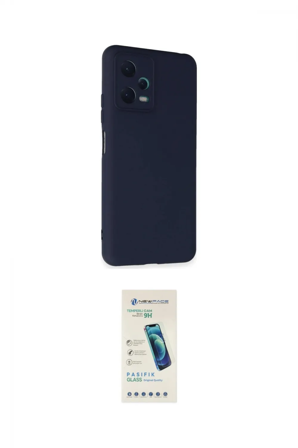 ieg™ Redmi Note 12 5G Kılıf Ahenk Serisi - Şeffaf Pasifik Cam Ekran Koruyucu