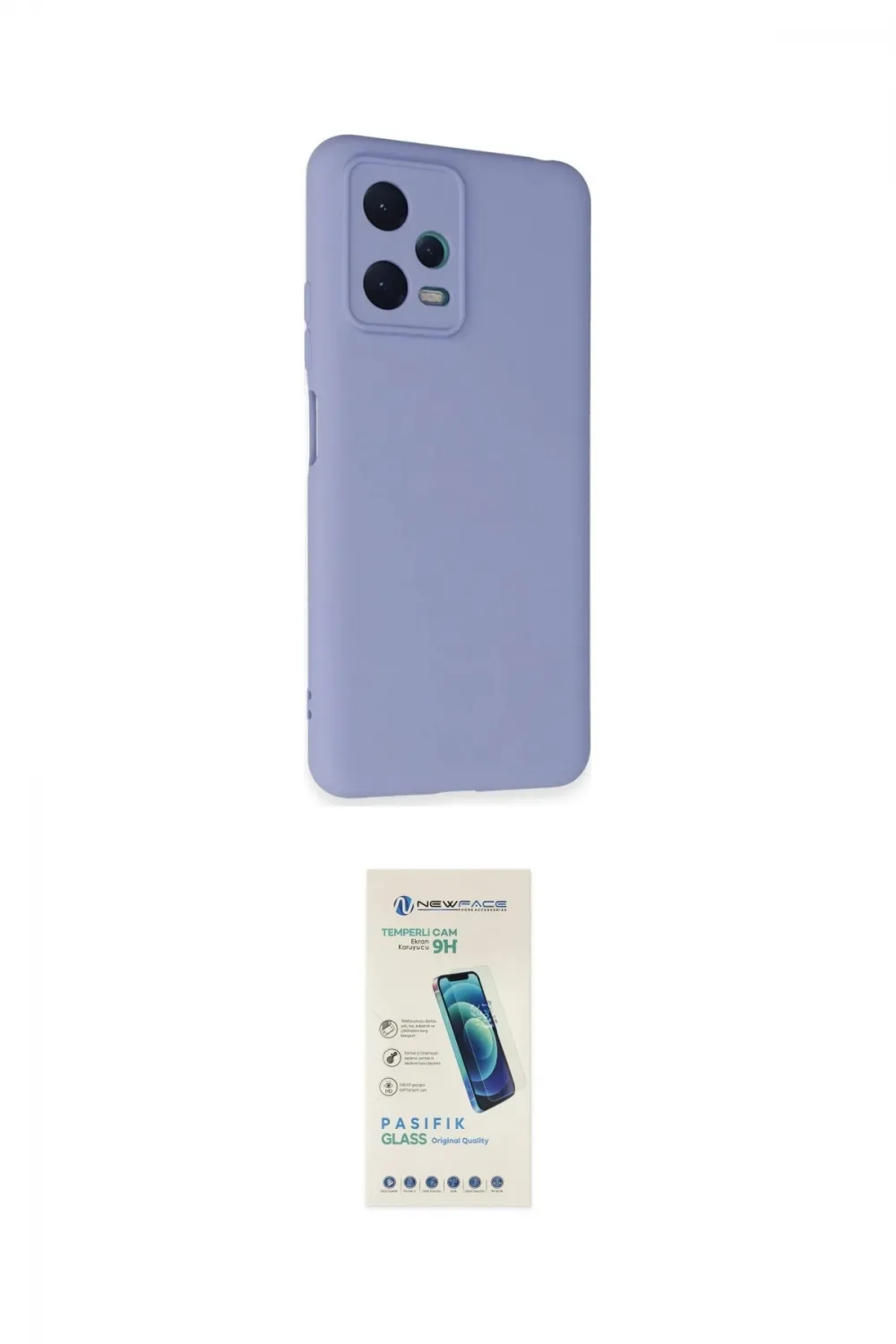 ieg™ Redmi Note 12 5G Kılıf Ahenk Serisi - Şeffaf Pasifik Cam Ekran Koruyucu