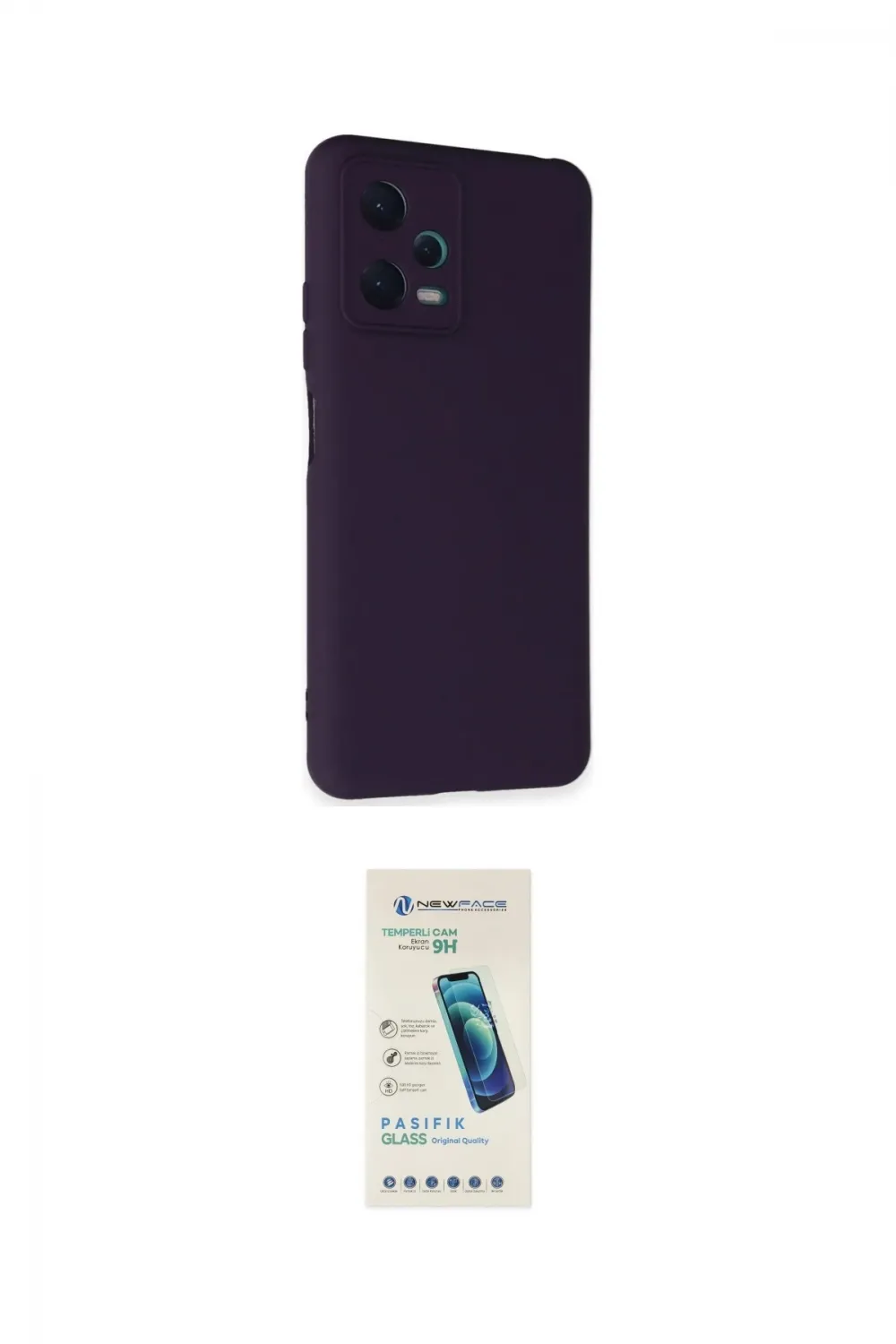 ieg™ Redmi Note 12 5G Kılıf Ahenk Serisi - Şeffaf Pasifik Cam Ekran Koruyucu