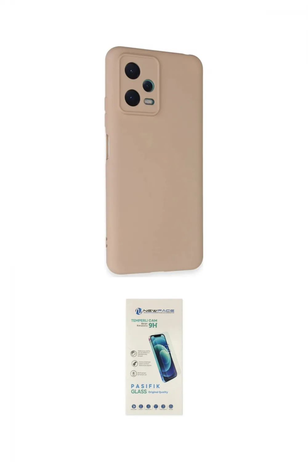 ieg™ Redmi Note 12 5G Kılıf Ahenk Serisi - Şeffaf Pasifik Cam Ekran Koruyucu