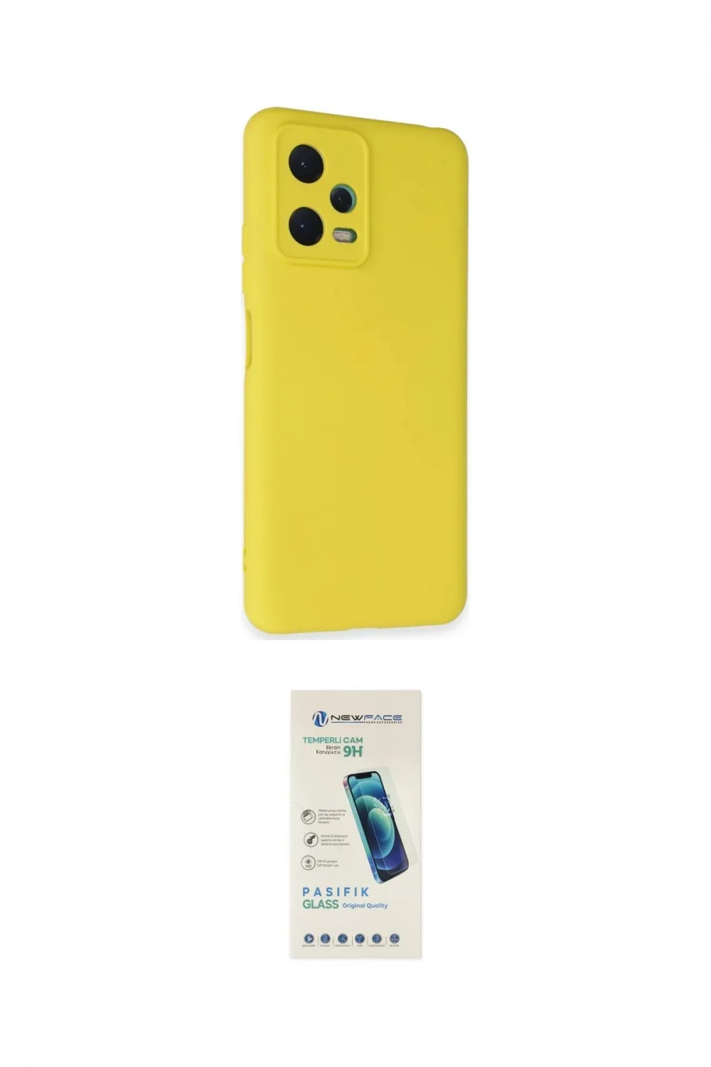 ieg™ Redmi Note 12 5G Kılıf Ahenk Serisi - Şeffaf Pasifik Cam Ekran Koruyucu