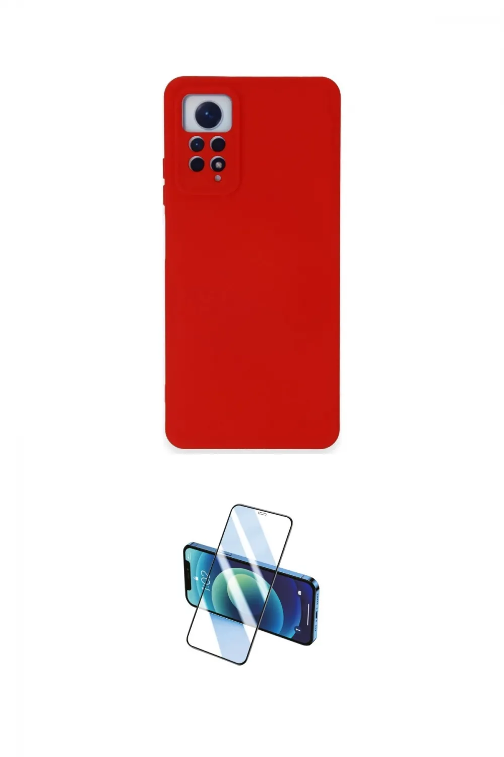 ieg™ Redmi Note 12 Pro 4G Kılıf Ahenk Serisi - Siyah 3D Antistatik Seramik Nano Ekran Koruyucu
