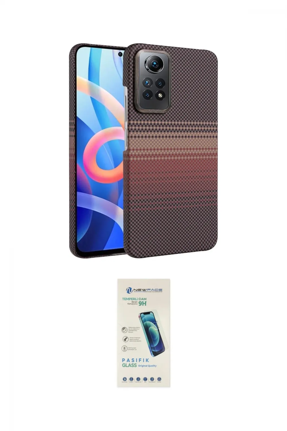 ieg™ Redmi Note 12 Pro 4G Kılıf Doruk Serisi - Şeffaf Pasifik Cam Ekran Koruyucu