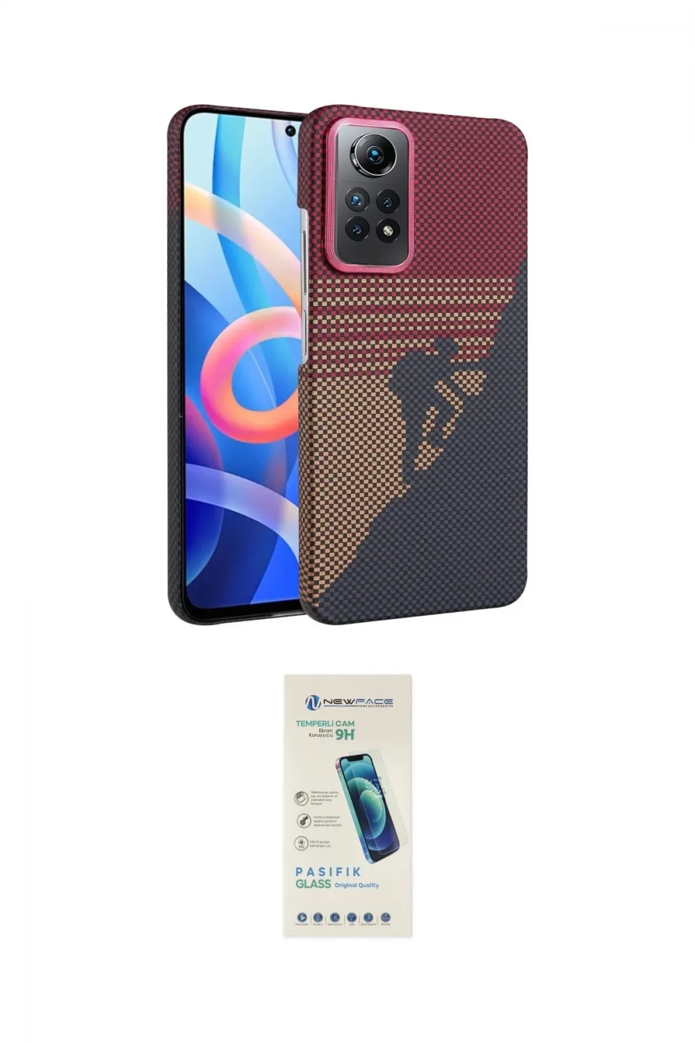 ieg™ Redmi Note 12 Pro 4G Kılıf Doruk Serisi - Şeffaf Pasifik Cam Ekran Koruyucu