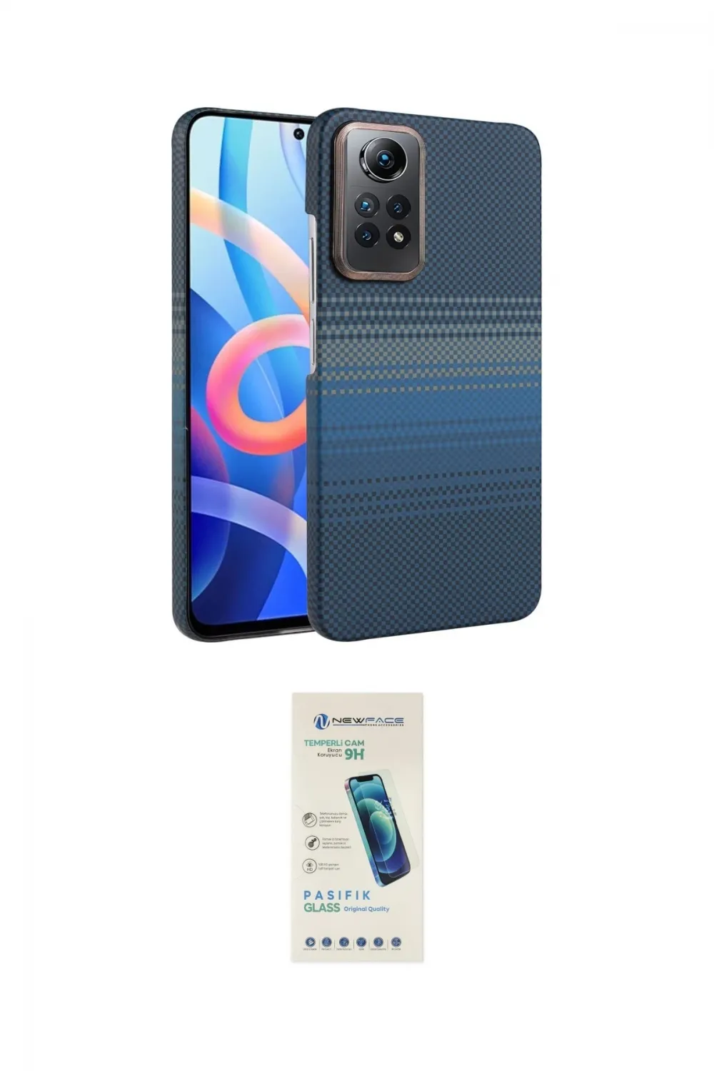 ieg™ Redmi Note 12 Pro 4G Kılıf Doruk Serisi - Şeffaf Pasifik Cam Ekran Koruyucu