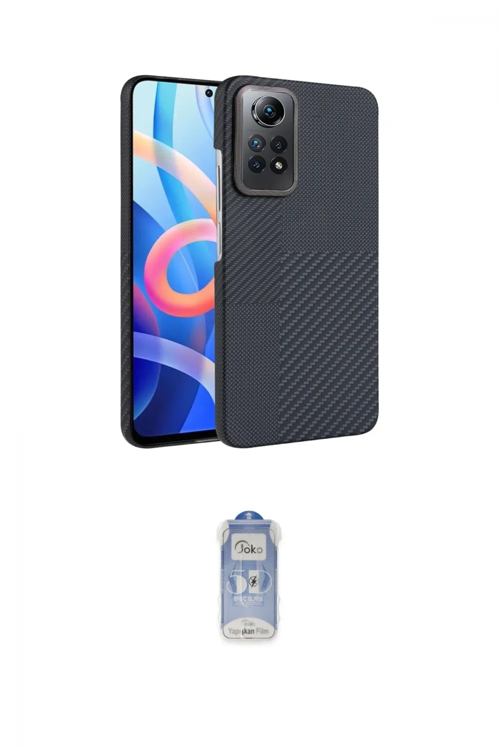 ieg™ Redmi Note 12 Pro 4G Kılıf Doruk Serisi - Siyah Joko Magic 5D Cam