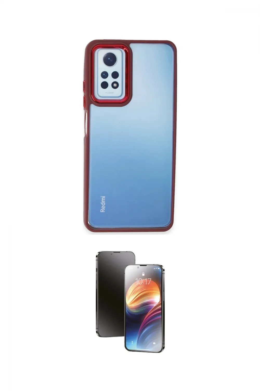 ieg™ Redmi Note 12 Pro 4G Kılıf Eksen Doku Prime - Siyah 3D Antistatik Mat Seramik Nano Ekran Koruyucu