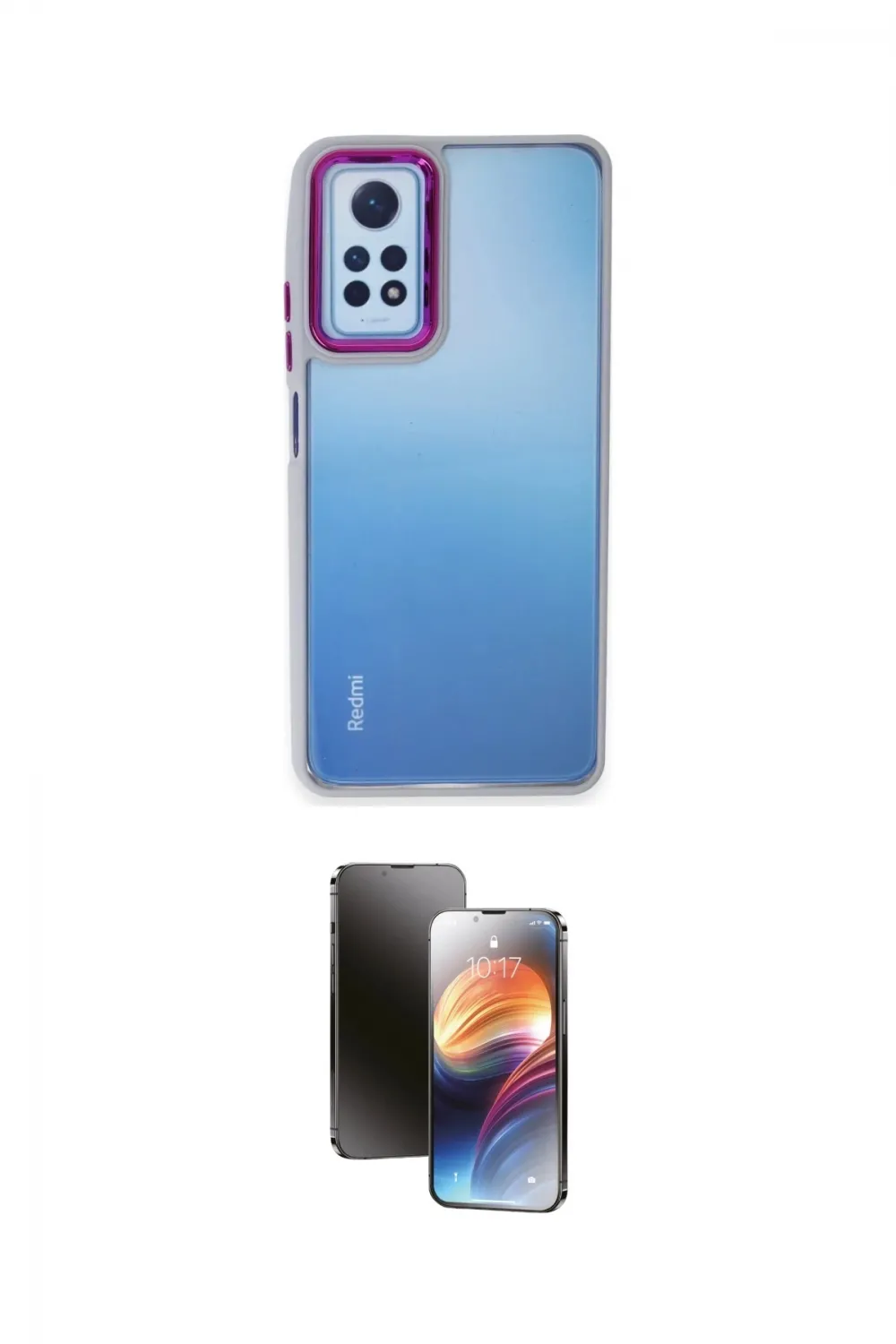 ieg™ Redmi Note 12 Pro 4G Kılıf Eksen Doku Prime - Siyah 3D Antistatik Mat Seramik Nano Ekran Koruyucu