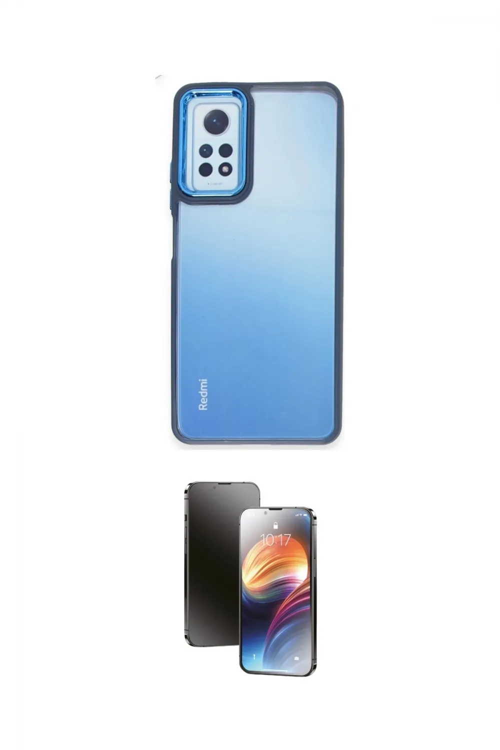 ieg™ Redmi Note 12 Pro 4G Kılıf Eksen Doku Prime - Siyah 3D Antistatik Mat Seramik Nano Ekran Koruyucu